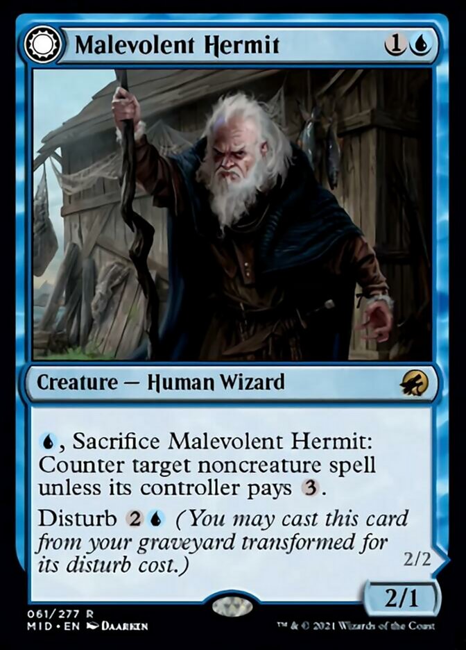 Malevolent Hermit // Benevolent Geist - Foil