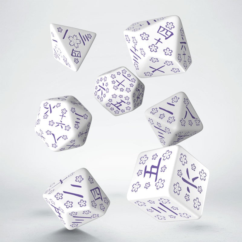 Q Workshop - Dice - RPG Set - Japanese - Blue Star Lotus