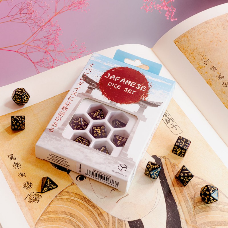 Q Workshop - Dice - RPG Set - Japanese - Deep Night Firefly