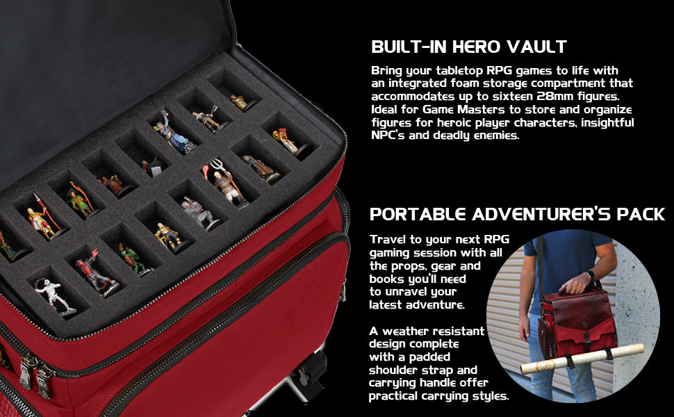 Enhance - Tabletop RPG Adventurer's Bag - Collectors Edition - Red