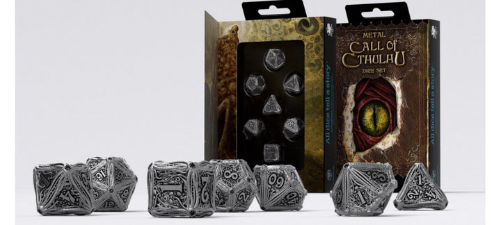 Q Workshop - Dice - RPG Set - Call of Cthulhu - Metal