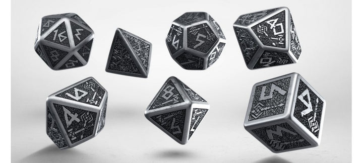 Q Workshop - Dice - RPG Set - Dwarven - Metal