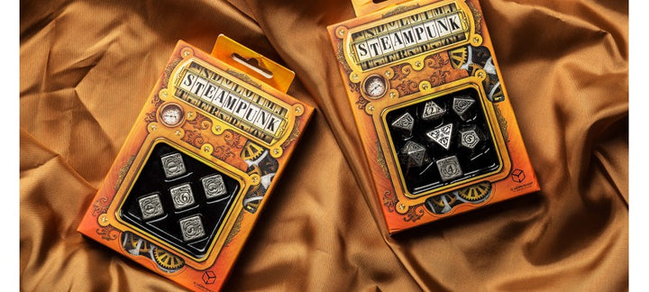 Q Workshop - Dice - RPG Set - Steampunk - Metal