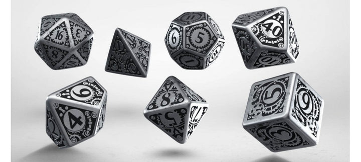 Q Workshop - Dice - RPG Set - Steampunk - Metal