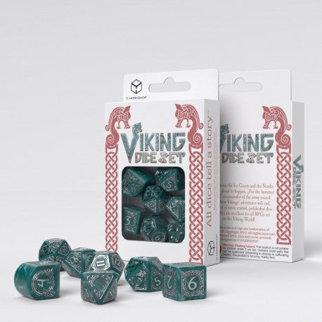Q Workshop - Dice - RPG Set - Viking - Mjolnir